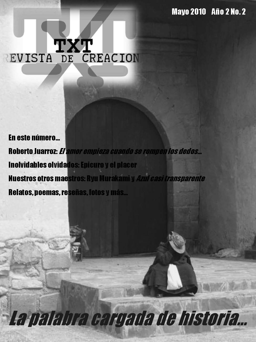 Portada de TXT 2. Creación (2010)